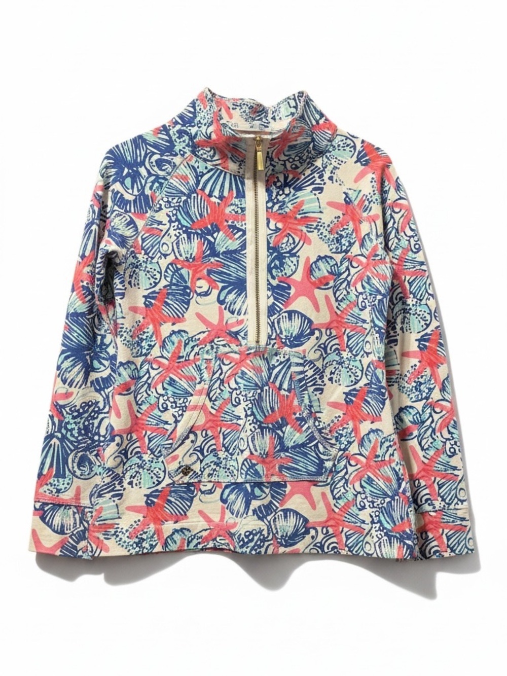 Lilly Pulitzer She She Shells Skipper Half Zip Popover – Small